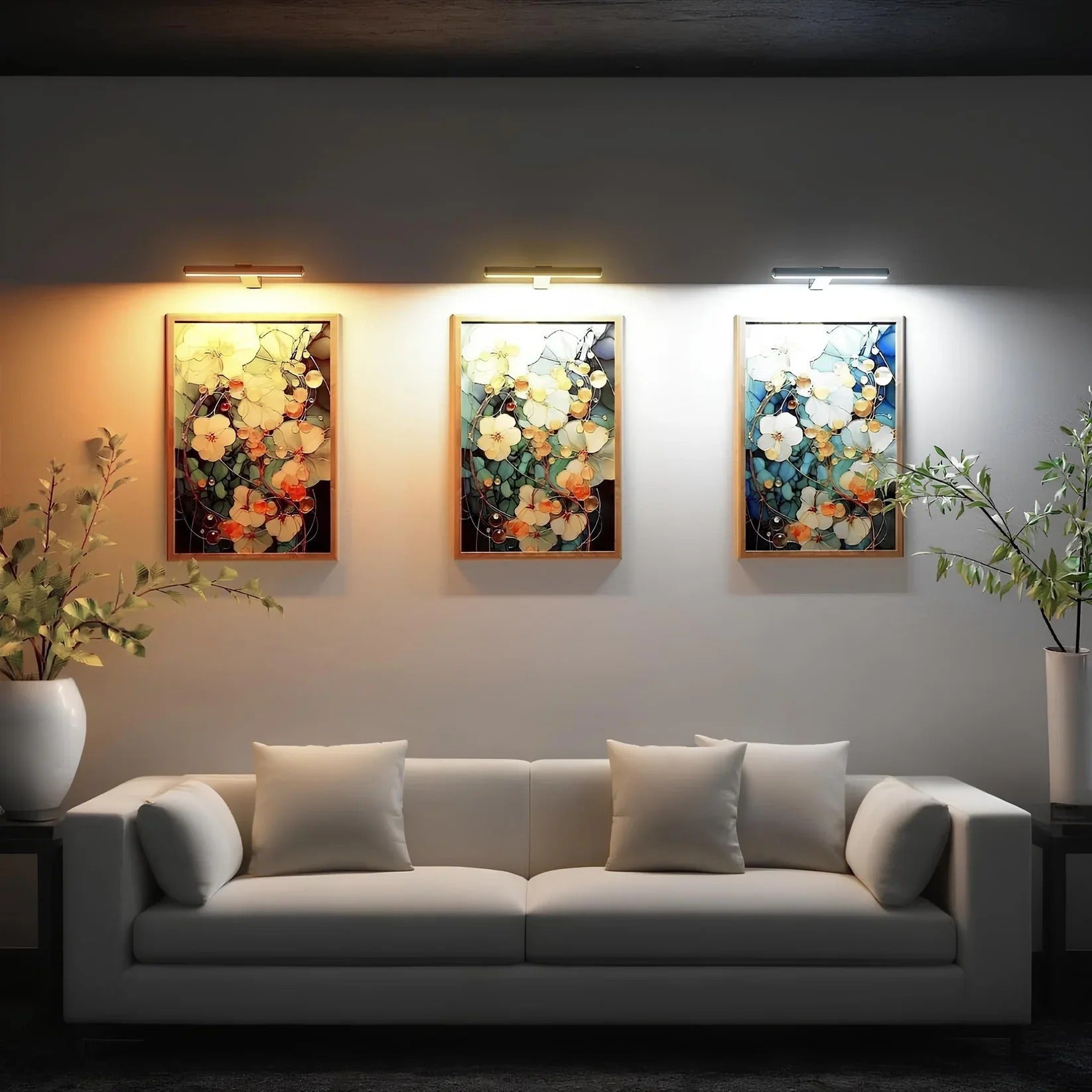 ArtGlow LED-Wandlampe – Kabellose Eleganz für Kunstwerke 3