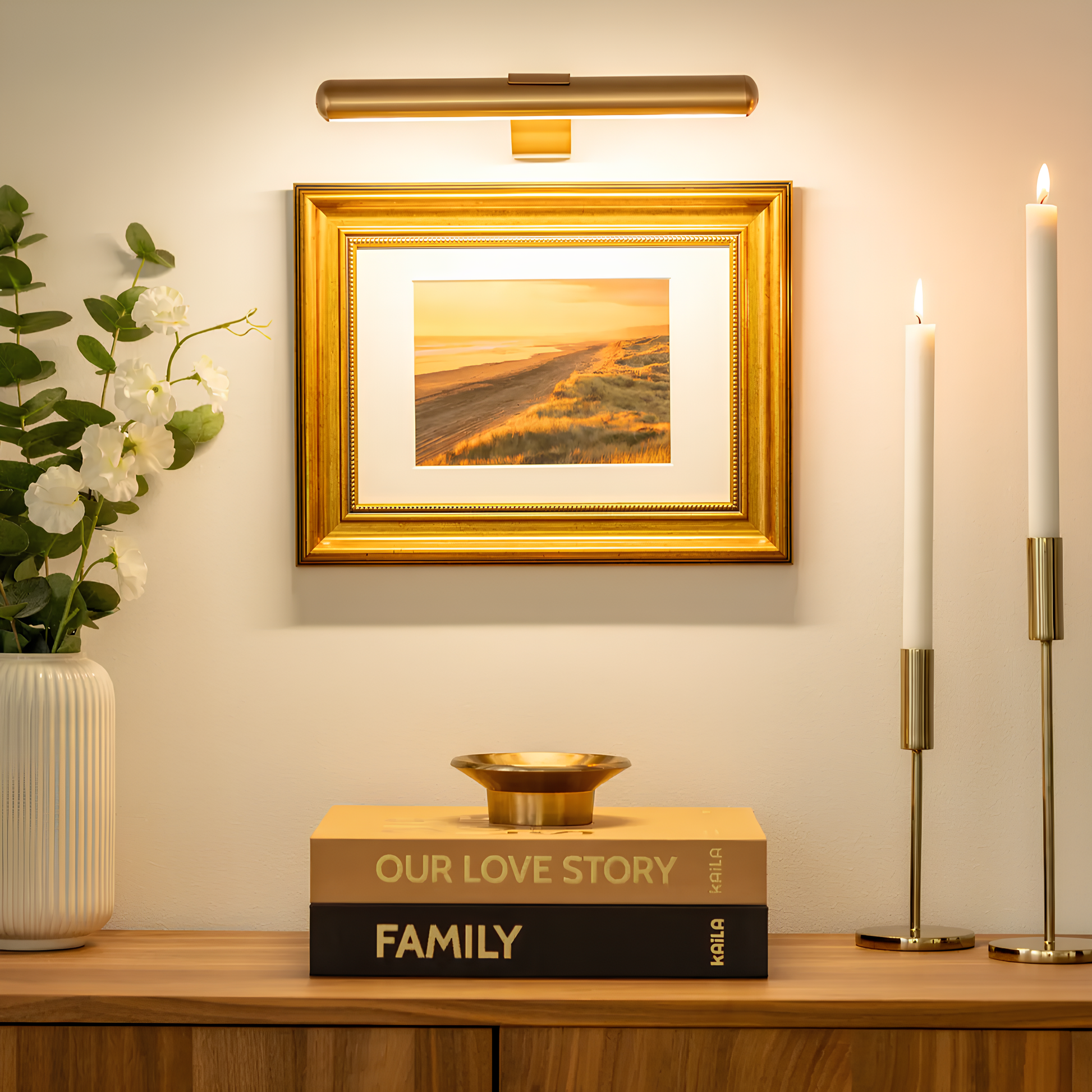 ArtGlow LED-Wandlampe – Kabellose Eleganz für Kunstwerke 7